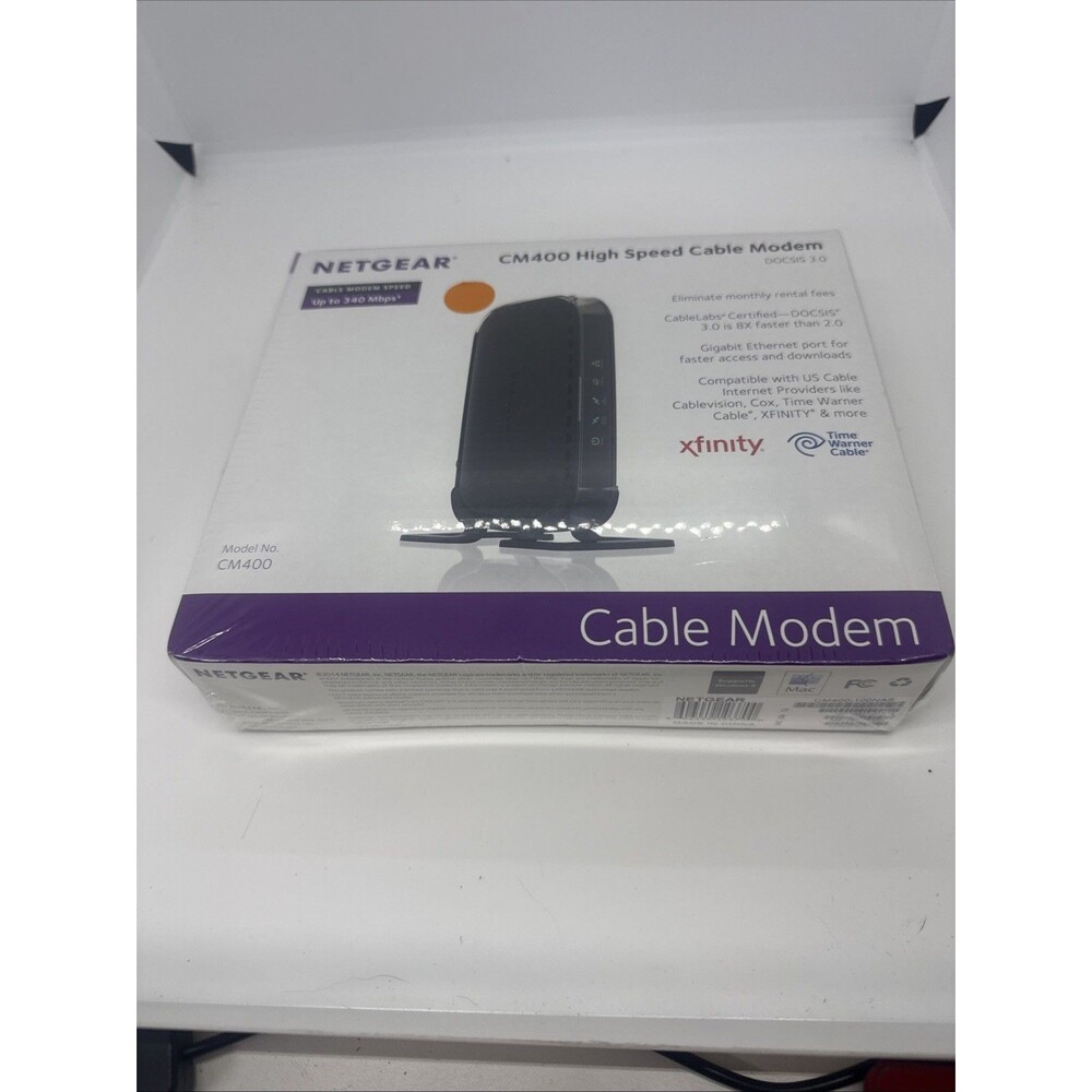 Netgear DOCSIS 3.0 CM400 High Speed Cable Modem Xfinity, Time Warner (New)